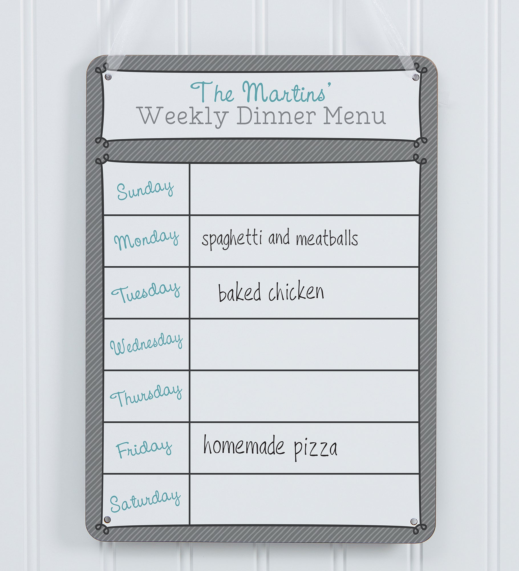 Our Weekly...Personalized Dry Erase Sign